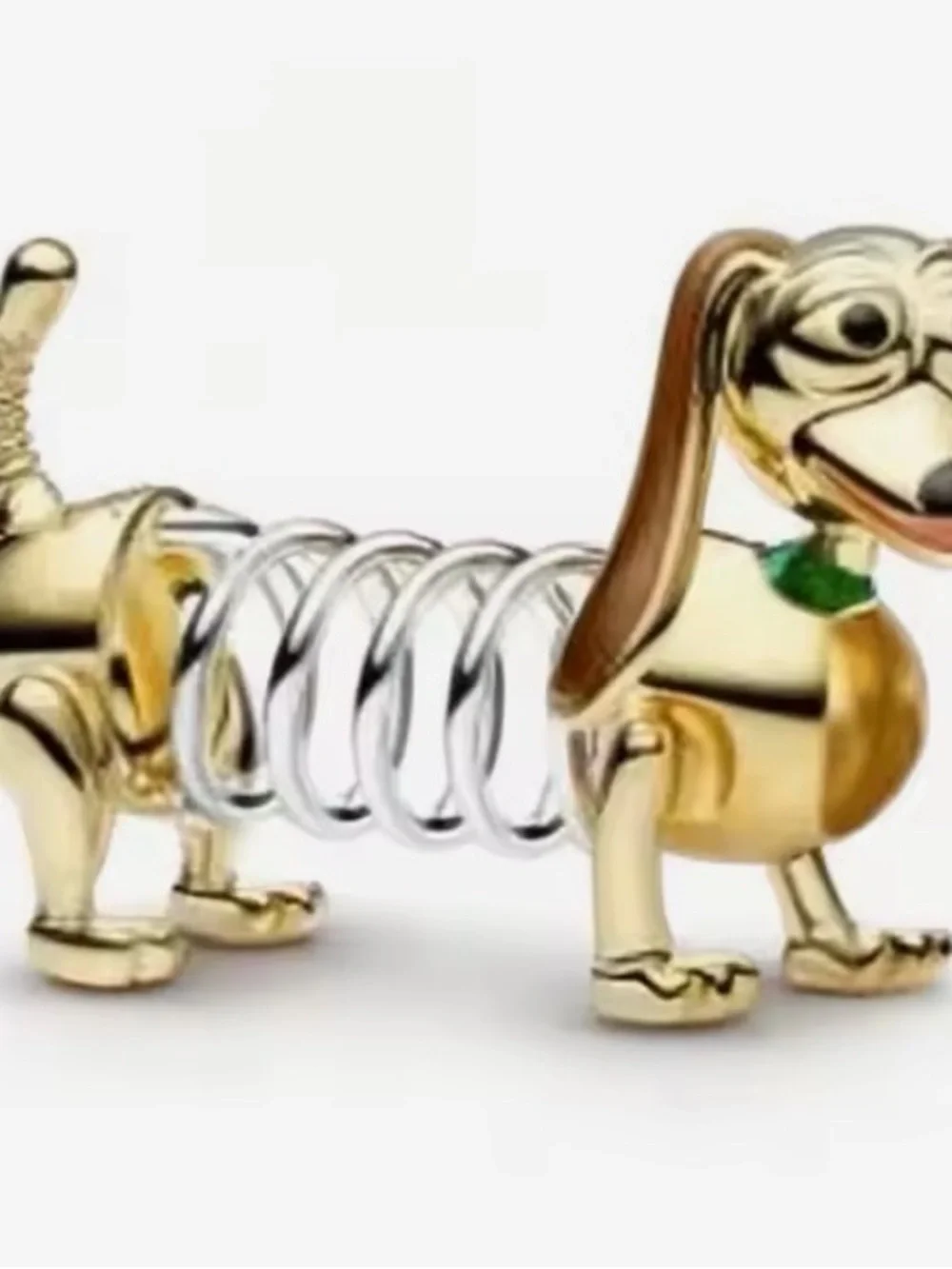 Gold and Silver Dachshund Dog charm